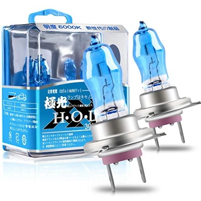 Image of Sidaqi 2PCS H7 100W Halogen Bulbs 12V Super Bright Xenon White 6000K +150% Replace for Car LED Headlight Bulb Fog Light Driving Lamp