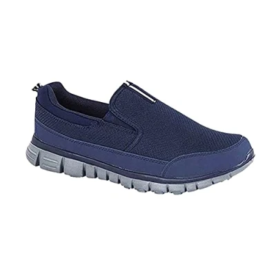 Image of MENS DEK NEPTUNE SUPER LIGHTWEIGHT MEMORY FOAM NAVY BLUE SLIP ON SHOES T875C KD UK 9 (EU 43)