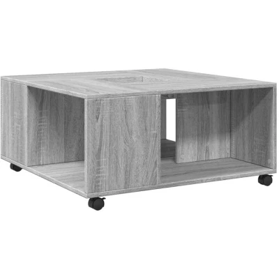 Image of vidaXL Coffee Table Grey Sonoma 80x80x40 cm Engineered Wood
