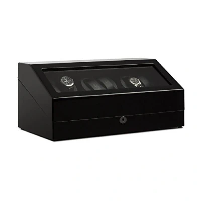 Image of KLARSTEIN Watch Winder Display Case Holds 13 Watches, Both directions of rotation, on off switch mounted the back (CCW/CW)