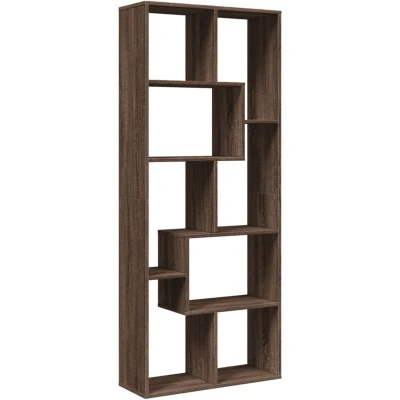Image of vidaXL Room Divider Bookcase Brown Oak 67x25x161.5 cm Engineered Wood