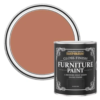 Image of Rust Oleum Red Furniture Paint in Gloss Finish Siena 750ml
