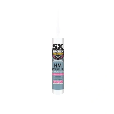 Image of SX White Premium HM Polyflex Sealant &amp; Adhesive Interior Exterior For Gluing, Sealing, Mounting and Anchoring in Building Applications Polyurethane based 300ml