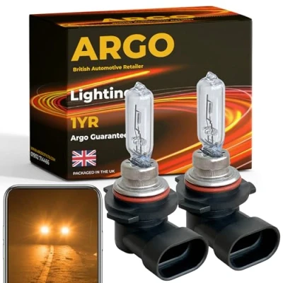 Image of Argo HIR2 9012 Headlight Bulb 55w Halogen 2500k 12v Car High Low Dipped Main Beam DRL Headlamp Bright Fog Light Van Bulbs