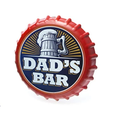 Image of Boxer Gifts Dads Bar Men’s Bottle Cap Wall Sign Man Cave, Garden or Decorations Decor for Men Birthday, Christmas Father&#039;s Day Gift, Multi, TF1301