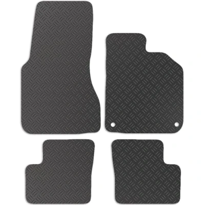Image of Carsio Rubber Car Mats For Smart Forfour 2015+ Onwards Tailored Fit Floor Mat Set Complete Accessory Black Custom Fitted All Weather &amp; Heavy Duty, Anti Slip Backing with Clips