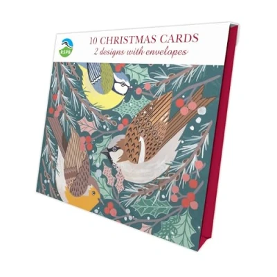Image of Christmas Birds RSPB Luxury 10 Card Pack