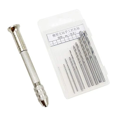 Image of GTIWUNG 10 Pcs Mini Pin Vise Hand Drill Bits, Micro Twist Bits Set with Precision Rotary Tools for Jewelry Carving Woodworking Plastic (0.8 3.0mm)