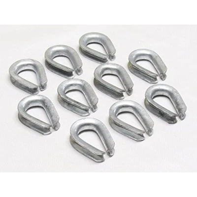 Image of x10 1/2&quot; US Fed Wire Rope Thimbles 12MM