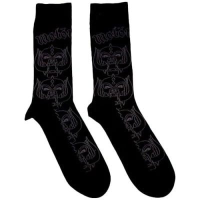 Image of Rock Off officially licensed products Motorhead Warpig Outlines Ankle Socks UK Size 7 11, black, M
