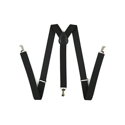 Image of WickedFun® ADULT GANGSTER FANCY DRESS COSTUME ACCESSORY GATSBY 20s 1920s MAFIA AL CAPONE (Black Braces)