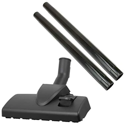 Image of SPARES2GO Extension Rod Tube Pipe x 2 + Multi Purpose Swivel Brush Floor Tool Compatible with Karcher Vacuum Cleaner (35mm)
