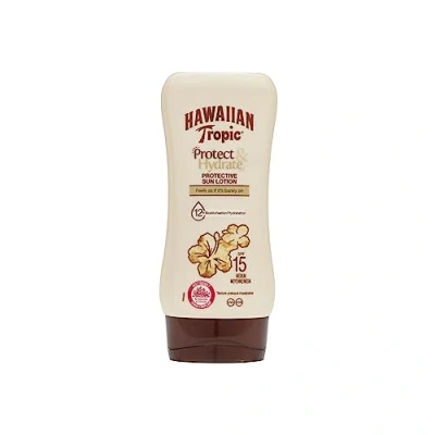Image of Hawaiian Tropic Protect &amp; Hydrate Protective Sun Lotion SPF15 180ml