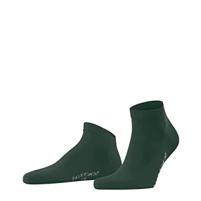 Image of FALKE Men&#039;s Cool 24/7 M SN Cotton Low Cut Plain 1 Pair Trainer Socks, Green (Hunter 7441) new eco friendly, 7 8