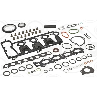 Image of 0197AW Full gasket Set, engine ELRING 587.250 with valve stem seals, crankshaft seal, without cylinder head FORD: FOCUS 3