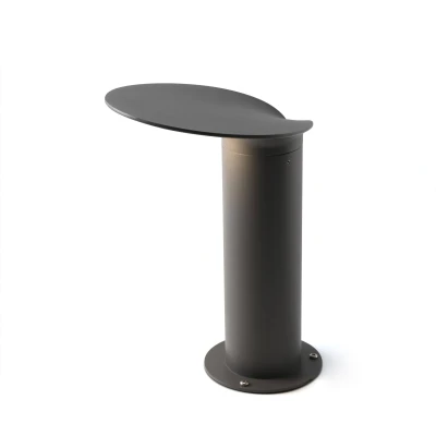 Image of Lotus Outdoor LED Dark Grey Bollard Pedestal Lamp 18W 3000K IP65
