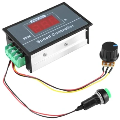Image of QWORK® DC 6 60V 30A, PWM Motor Speed Controller with LED Display and Adjustable Switch