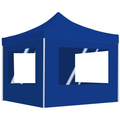 Image of vidaXL Professional Folding Party Tent with Walls Aluminium 2x2 m Blue