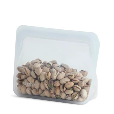 Image of Stasher Stand Up Mini Bag (Clear) Silicone Reusable Freezer Bags For Travel and Food Storage Small Resealable 21cm x 16.5cm 1.9cm / 828ml