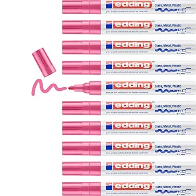 Image of Edding 750 PAINT MARKER Pink Bullet Tip (Pack of 10)