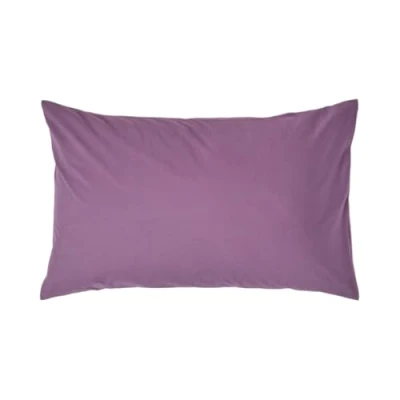 Image of HOMESCAPES Purple Grape Pure Egyptian Cotton Pillowcase Standard Size 200 TC 400 Thread Count Percale Equivalent Housewife Pillow Case