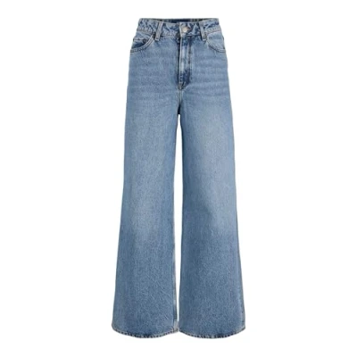 Image of JJXX Women&#039;s Jxtokyo Wide Hw Cr6013 Ln Jean Pants, Light Blue (Light Denim), 26W x 32L