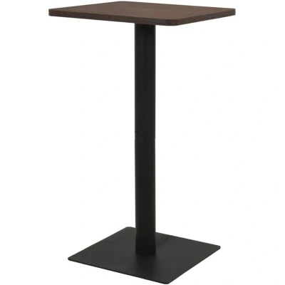 Image of vidaXL Bistro Table Dark Ash Coffee Tea Dining Bar Pub Dinner Desk Furniture