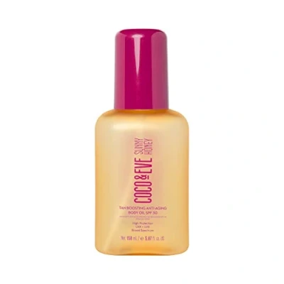 Image of Coco &amp; Eve Tan Boosting Anti Aging Body Oil SPF30 Tanning Accelerator Spray, UVA UVB Sun Protection Fast Enhancer With Natural Ingredients, Antioxidants for Healthy Bali Glow (150ml)