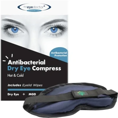 Image of The Eye Doctor Essential Heated Mask Warm Compress for Dry Eye, Blepharitis and MGD Treatment Safe to Heat in a Microwave Features Sterileyes Antibacterial Patented Solution
