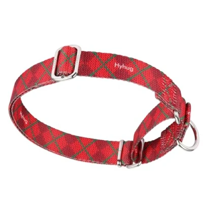 Image of Hyhug Design, Martingale Klassische Halsbänder ，Anti Flucht Hundehalsband. Komfortabel Verstellbar, Verschleißfeste, Haltbare ，Hunde ID Tag Montageloch. (Small, Red Sweater)