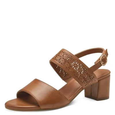 Image of Jana Women&#039;s 8 28368 42 Heeled Sandal, Brown, 5 UK