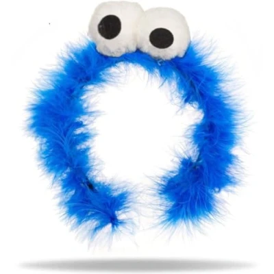 Image of Hatstar Cookie Biscuit Monster Headband with Googly Eyes Hair Accessory for New Year&#039;s Eve, Carnival, Fancy Dress and Blue