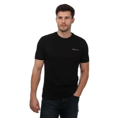 Image of Ben Sherman Men&#039;s Script Logo T Shirt in Black