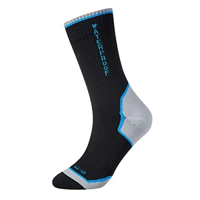 Image of Portwest Performance Waterproof Socks, Color: Black, Size: 39 43, SK23BKR39 43