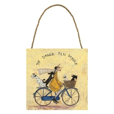 Image of Sam Toft EMB10802 Wooden Wall Art, Multi Colour, 20 x cm