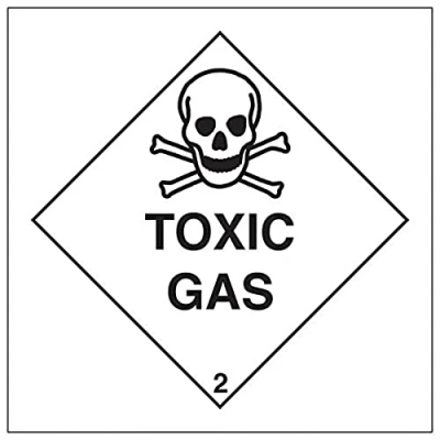 Image of V Safety Hazard diamond Toxic gas 200x200mm Magnetic Sign