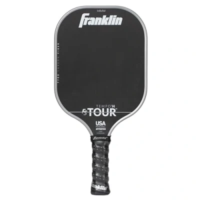 Image of Franklin Sport Pro Pickleball Paddles FS Tour Series Carbon Fiber Official USA (USAPA) Approved Tempo Player Paddle 14mm Polymer Core Gray
