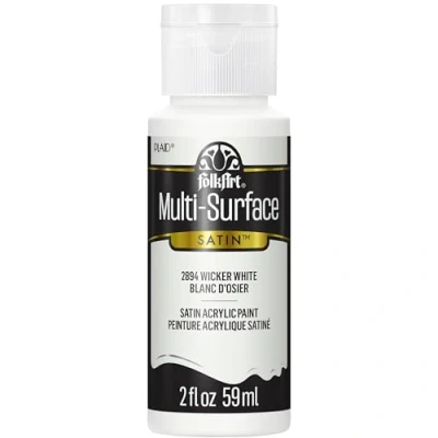 Image of FolkArt Multi Surface Satin Acrylic Paint, Wicker White, Small