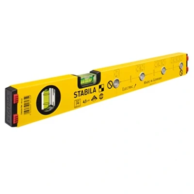 Image of Stabila 16135/4 43 cm &quot;Electric Type 70&quot; Spirit Level Yellow/Black