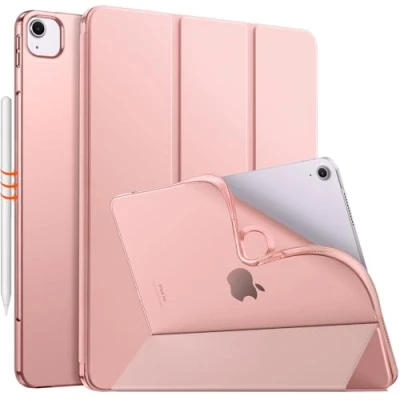 Image of MoKo for iPad Air 13 inch Case M2 2024, with Soft Translucent Frosted TPU Back Cover, Slim Smart Folio Protective 13&quot; Case, Rose Gold