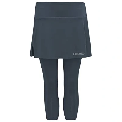Image of HEAD Women&#039;s Club Skort W 3/4 length Tights, Navy, XS