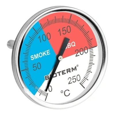 Image of Browin 101200 Thermometer for BBQ and Smoker Ovens, 0Degree C + 250Degree C, Stainless Steel Standard