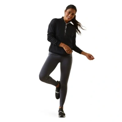 Image of ARIAT Womens Breathe 1/2 Zip Sweatshirt 10043390 Black, S