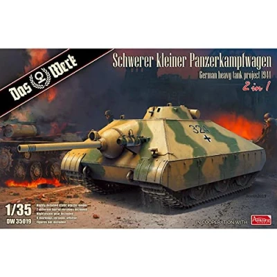 Image of Das Werk 35019 Schwerer Kleiner Panzerkampfwagen 1944 2 in 1 Tank 1:35 Model Kit (USCDW35019)