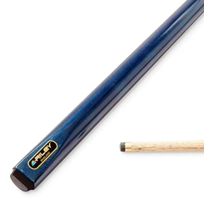 Image of Riley METALLIC BLUE Butt 2 Piece Ash Snooker &amp; Pool Cue 9.5mm Tip, 17oz 18oz