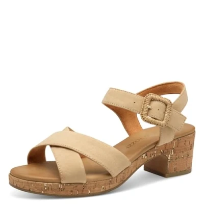 Image of MARCO TOZZI Women&#039;s 2 28360 44 Sandals, Biscuit, 6.5 UK