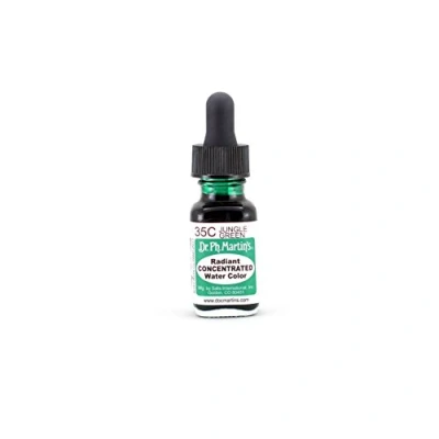 Image of Dr. Ph. Martin&#039;s Radiant Concentrated Water Color, 0.5 oz, Jungle Green (35C)
