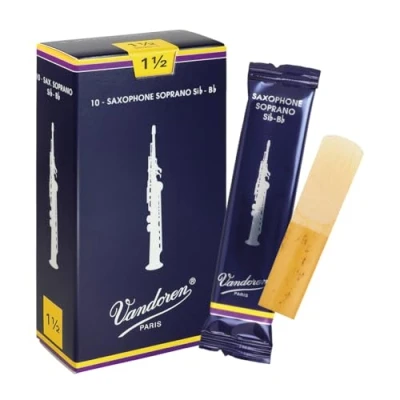Image of Vandoren Traditional Soprano Saxophone Reeds Box of 10 Strength 1.5
