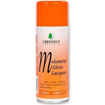 Image of MGL400 Chestnut Products Wood Melamine Gloss Lacquer, 400ml Aerosol