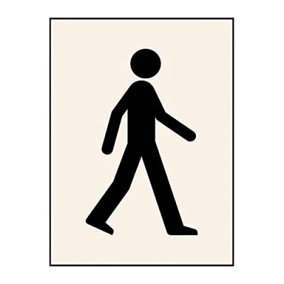 Image of Walking Man Stencil, Laser Cut Flexible Polyester, Anti Glare Finish, Scratch Resistant, Can Be Used Repeatedly, W600mm x L800mm